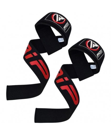 RDX W2 Weighlifting Straps (Black/Red/Pink)